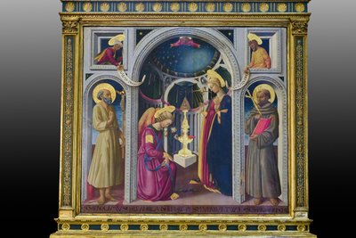 Annunciation between Saints Francis and Jerome by Neri di Bicci