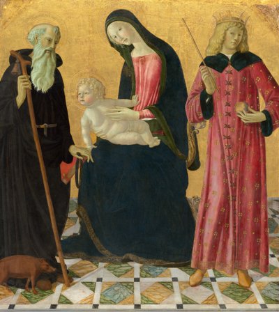 Madonna and Child with Saint Anthony Abbot and Saint Sigismund by Neroccio de Landi