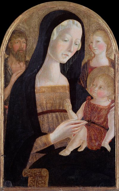 Virgin with Child and Saints John the Baptist and Mary Magdalene by Neroccio di  Landi