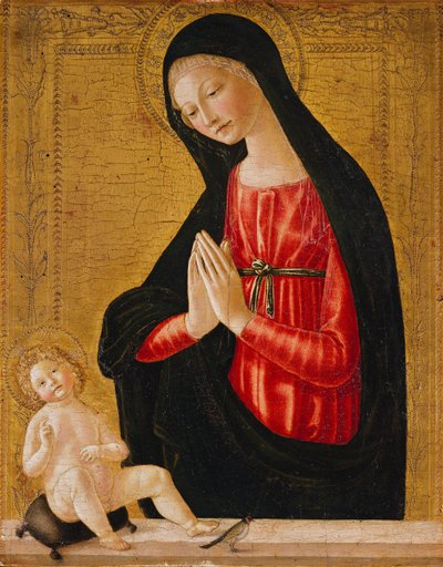 The Madonna Adoring the Child by Neroccio di Landi