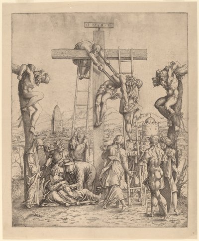 The Descent from the Cross by Netherlandish 16th Century after Andrea Mantegna