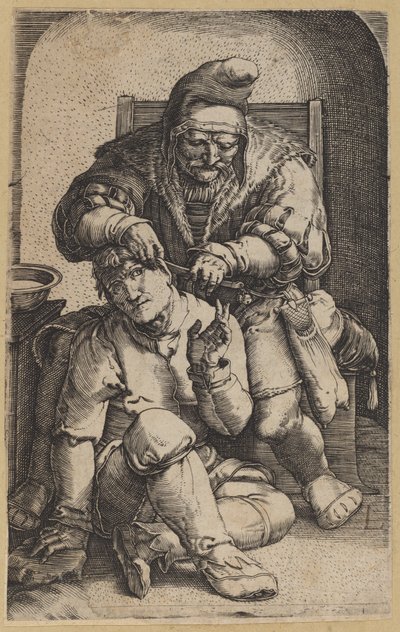 The Surgeon (reverse copy) by Netherlandish 16th Century, after Lucas van Leyden