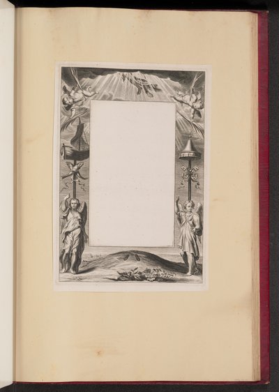 Border Illustration with the Ascension of Christ, Keys and Fish by Netherlandish 17th Century