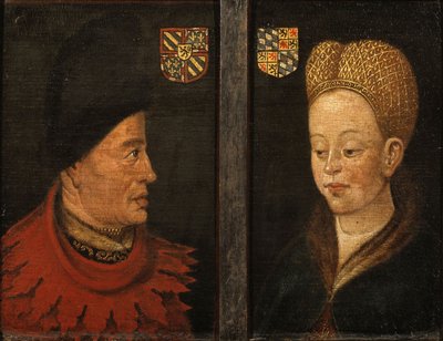 Portraits of John The Fearless and Margaret of Bavaria by Netherlandish Master