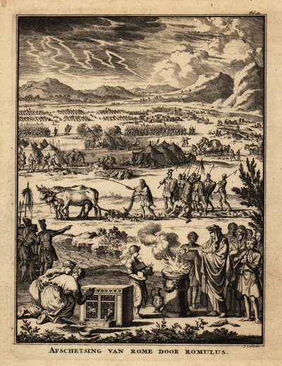 A Roman Priest Offers a Sacrifice to the Gods at the Building of by Netherlandish School