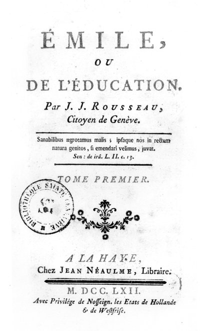 Frontispiece for Emile by Jean-Jacques Rousseau by Netherlandish School