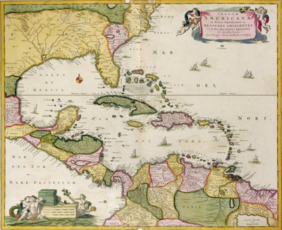 Map of Central America by Netherlandish School