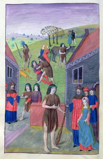 Hercules fights Achelous and takes the bull by the horn by Netherlandish School