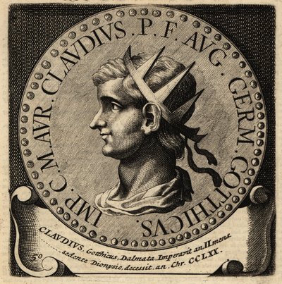 Portrait of Roman Emperor Claudius II by Netherlandish School