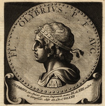 Portrait of Roman Emperor Olybrius by Netherlandish School
