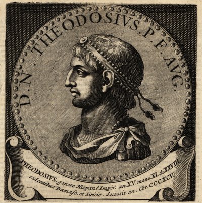 Portrait of Roman Emperor Theodosius I by Netherlandish School