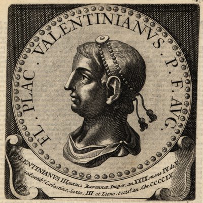 Portrait of Roman Emperor Valentinian III by Netherlandish School