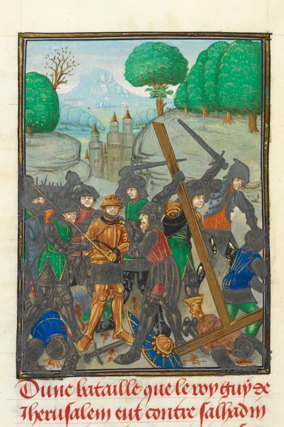 The Defeat of Guy de Lusignan and the loss of the Holy Cross, illustration from 
