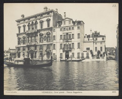 Exterior of the Palazzo Guggenheim in Venice by Neue Photographische Gesellschaft