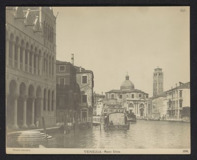 Facade of the Fondaco dei Turchi in Venice by Neue Photographische Gesellschaft