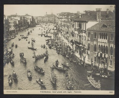 Gondolas on the Grand Canal in Venice by Neue Photographische Gesellschaft