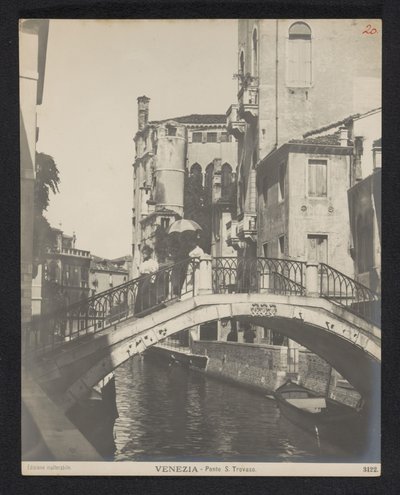 Ponte San Trovaso in Venice by Neue Photographische Gesellschaft