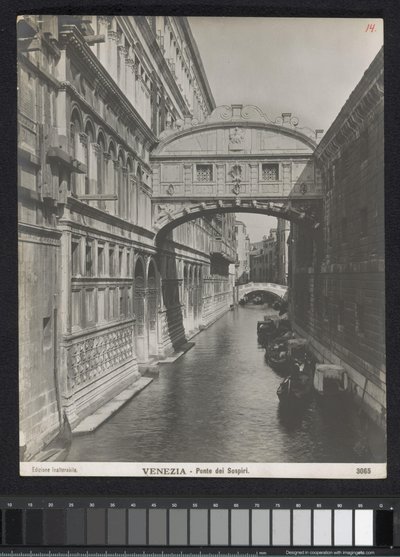 Bridge of Sighs in Venice by Neue Photographische Gesellschaft