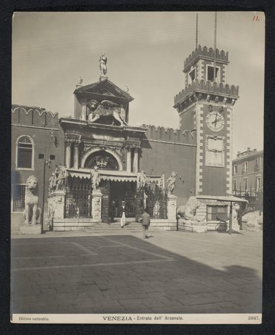 Porta Magna of the Arsenal of Venice by Neue Photographische Gesellschaft