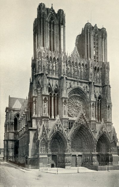 A Great Gothic Building: The Cathedral at Rheims by Neurdein