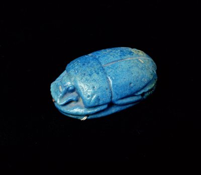 Scarab from a mummy, from Thebes by New Kingdom Egyptian