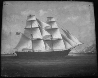 Waverley, built by McGregor Bros, entering Waipu, 1863 by New Zealand School