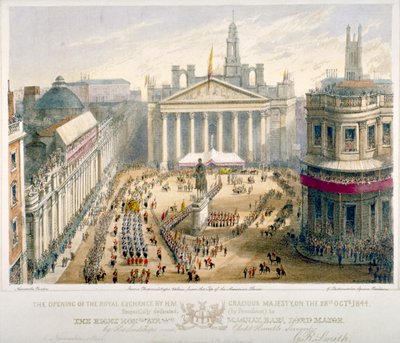 Opening of the Royal Exchange, City of London by Newcombe