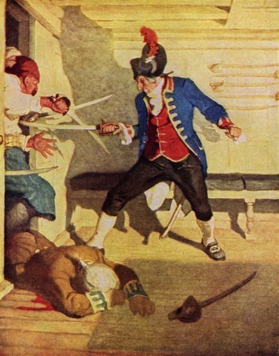 Illustration for Kidnapped by Robert Louis Stevenson by Newell Convers (after) Wyeth
