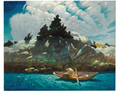 Black Spruce Ledge (Lobstering Off Black Spruce Ledge) by Newell Convers Wyeth