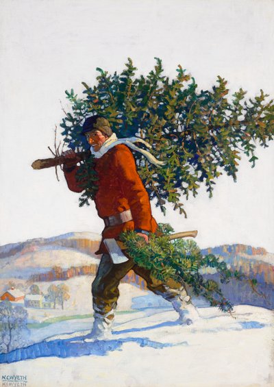 Christmas Tree - Chadds Ford by Newell Convers Wyeth