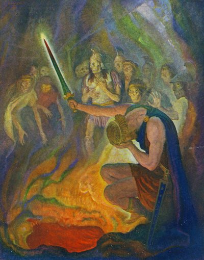 Odysseus in the Land of the Dead by Newell Convers Wyeth