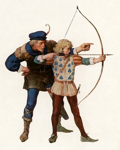 Robin Hood Trains Young Archer by Newell Convers Wyeth