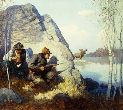 The Moose Call by Newell Convers Wyeth
