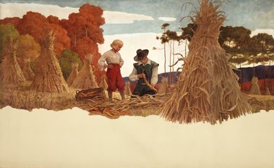The Puritan Corn Husker, 1941 by Newell Convers Wyeth