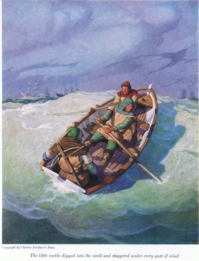 The Little Cockle Dipped into the Swell and Staggered Under Every Gust of Wind by Newell Convers Wyeth
