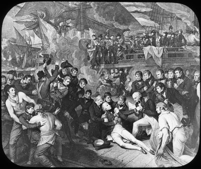 Admiral Lord Nelson Wounded at the Battle of Trafalgar, 1805 by Newton and Co