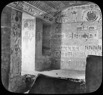 Sarcophagus and Burial Chamber of Rameses VI, Valley of the Kings, Egypt by Newton and Co