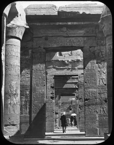 Temple entrance, Kom Ombo, Egypt, c1890 by Newton and Co