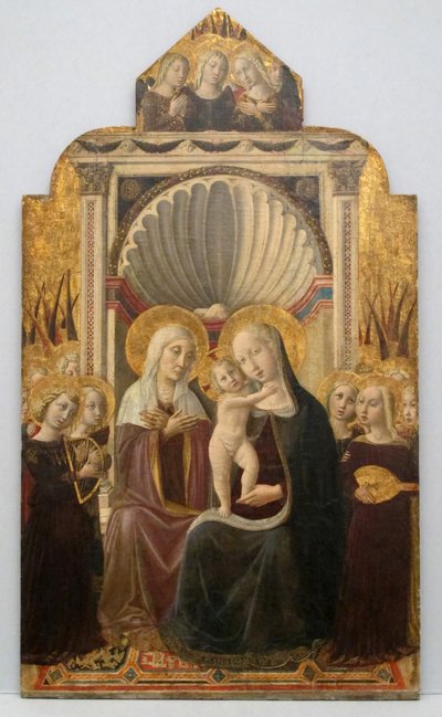 Saint Anne and the Virgin and Child Enthroned with Angels by Niccolò da Foligno