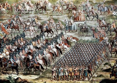 The Battle of Higueruela on 1/07/1431 Opposing the Army of John II of Castile and That of Mohammed IX by Niccolo (and workshop) Granello