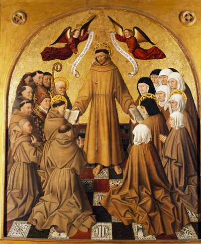 Altar Panel, St. Francis Consigns Rule to His Followers (Minor Friars and the Poor Clares) by Niccolo Antonio Colantonio