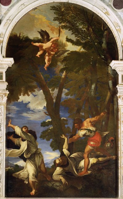 St. Peter Martyr Stabbed by Hired Assassins by Niccolo Cassana