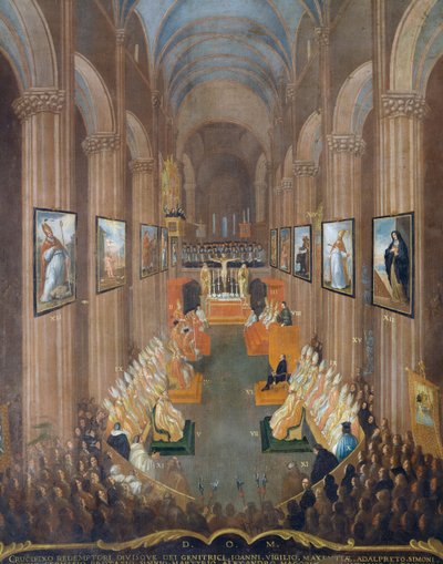 Opening Session of the Council of Trent in 1545 (Detail) by Niccolo Dorigati