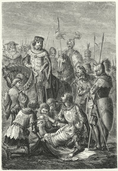 The death of Manfred of Sicily at the Battle of Benevento by Niccolo Sanesi
