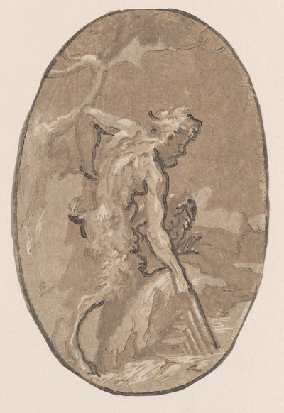 Marsyas drawing the Syrinx from the river, ca. 1540-50 by Niccolo Vicentino