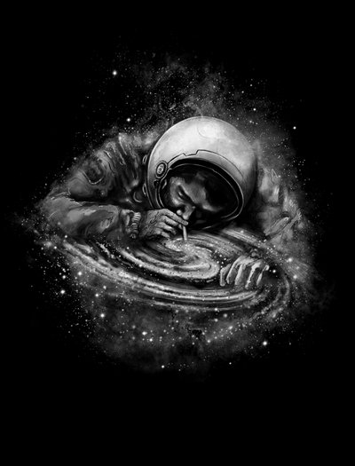Astronaut Consumes Galaxy by Nicebleed