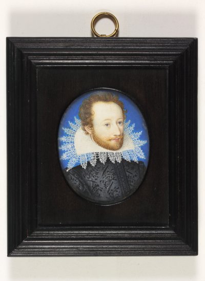 A Gentleman Called the Earl of Essex by Nicholas (school of) Hilliard