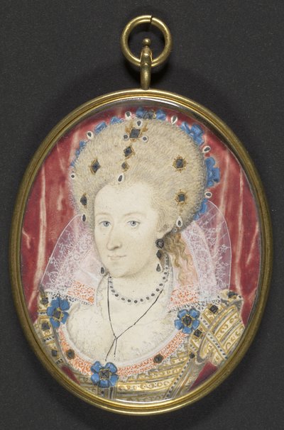 Anne of Denmark by Nicholas (studio of) Hilliard