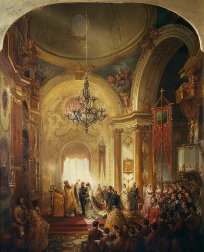 The Marriage of Prince Alfred, Duke of Edinburgh to Grand Duchess Maria Alexandrovna, 23 January 1874 by Nicholas Chevalier
