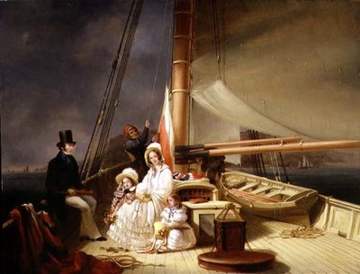 Mr Charles Ward with his Family on Board his Cutter Yacht 